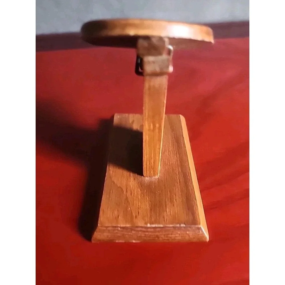 Vintage Carved Wood Flower Clothespin Recipe Note Card Photo Holder Floral